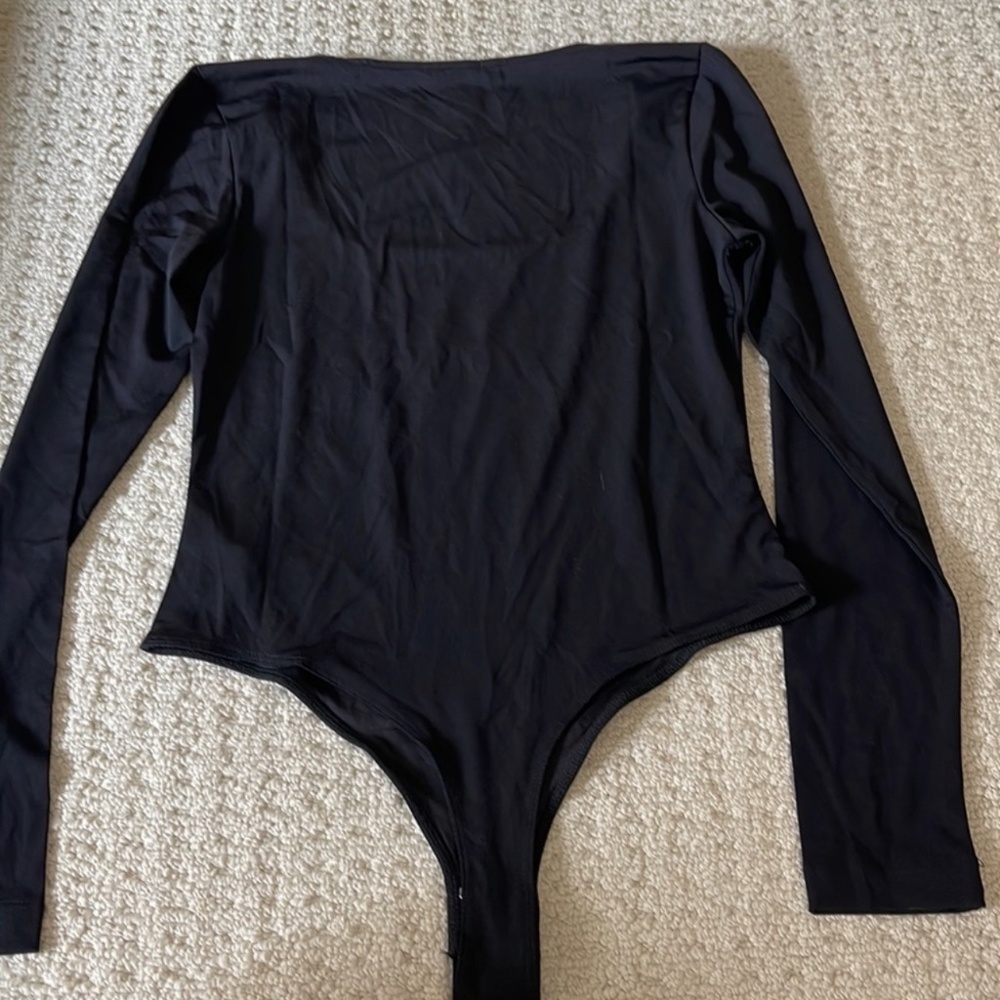 Dynamite NWT Maren Sculpt Long Sleeve Square Neck Bodysuit Size SMALL NEW - Picture 8 of 15